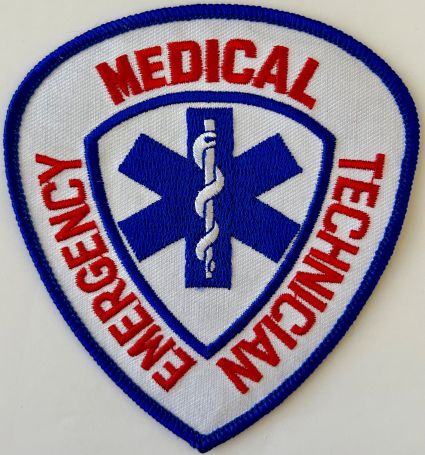 EMERGENCY MEDICAL TECHNICIAN SHIELD PATCH.